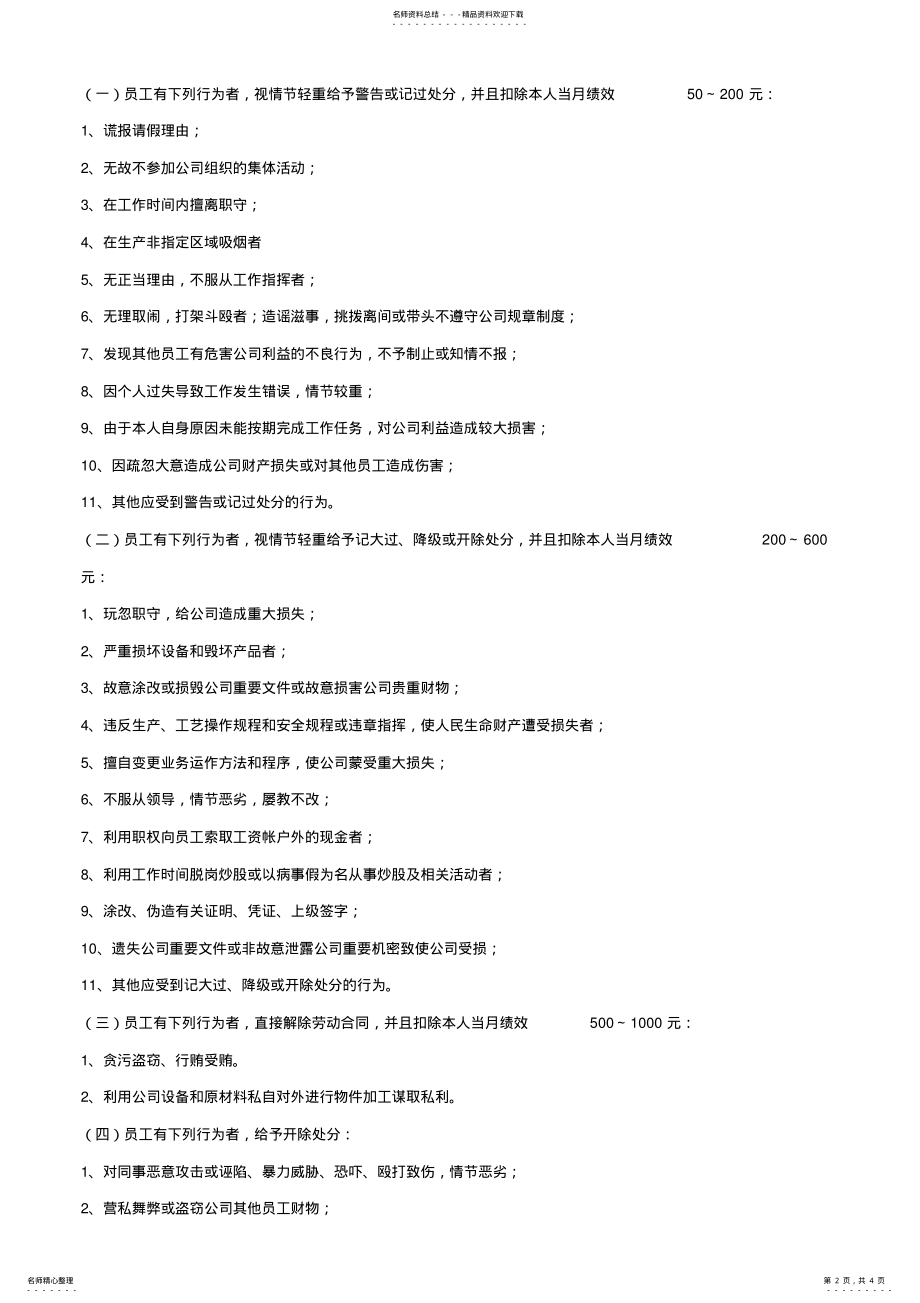 2022年员工奖惩细则 .pdf_第2页