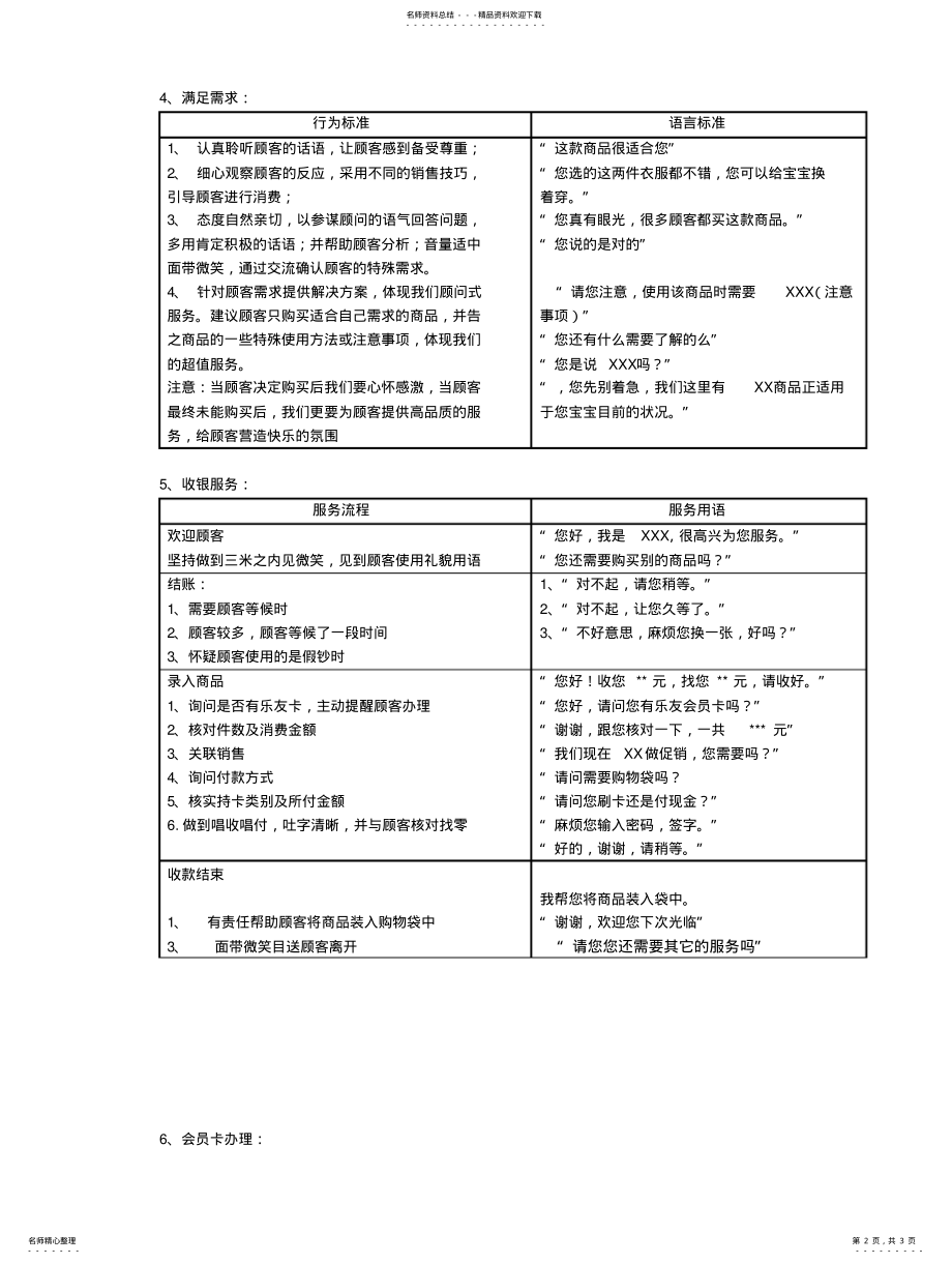 2022年门店服务标准 .pdf_第2页