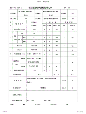 2022年钻孔灌注桩质量检验评定表 .pdf