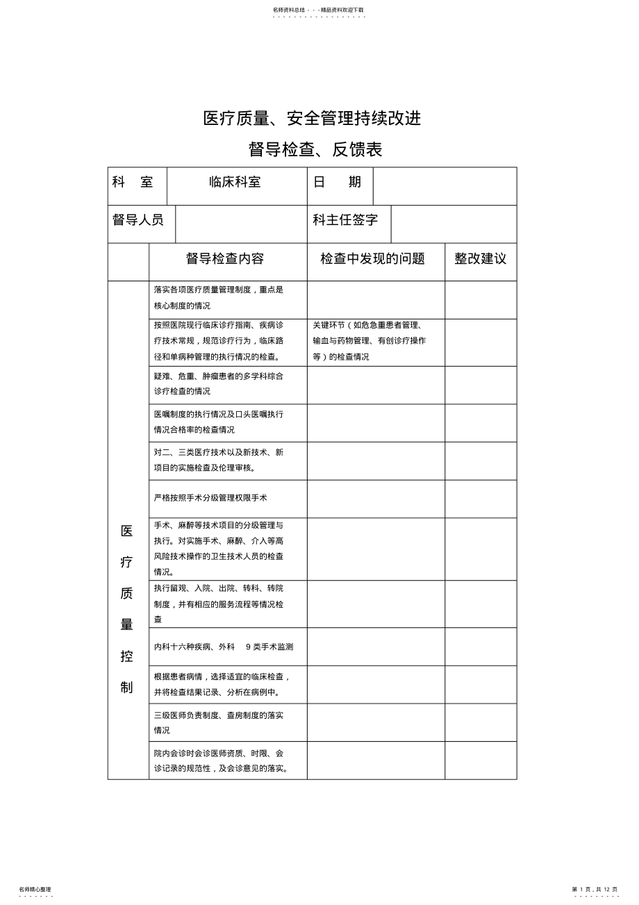 2022年医务科督导检查表 .pdf_第1页