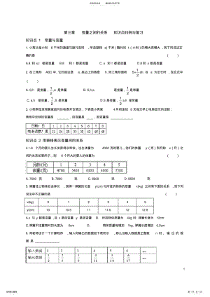 2022年北师大版七年级下册第三章变量之间的关系知识点归纳与复习,推荐文档 .pdf