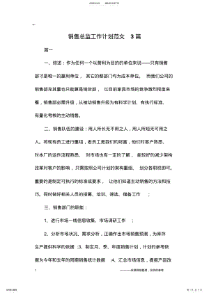 2022年销售总监工作计划范文篇 .pdf