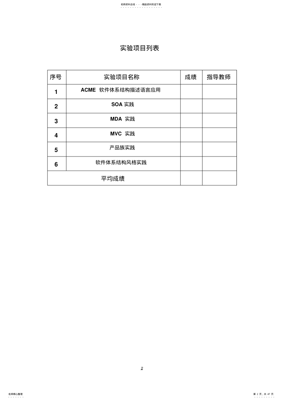 2022年软件设计与体系结构实验报告 .pdf_第2页