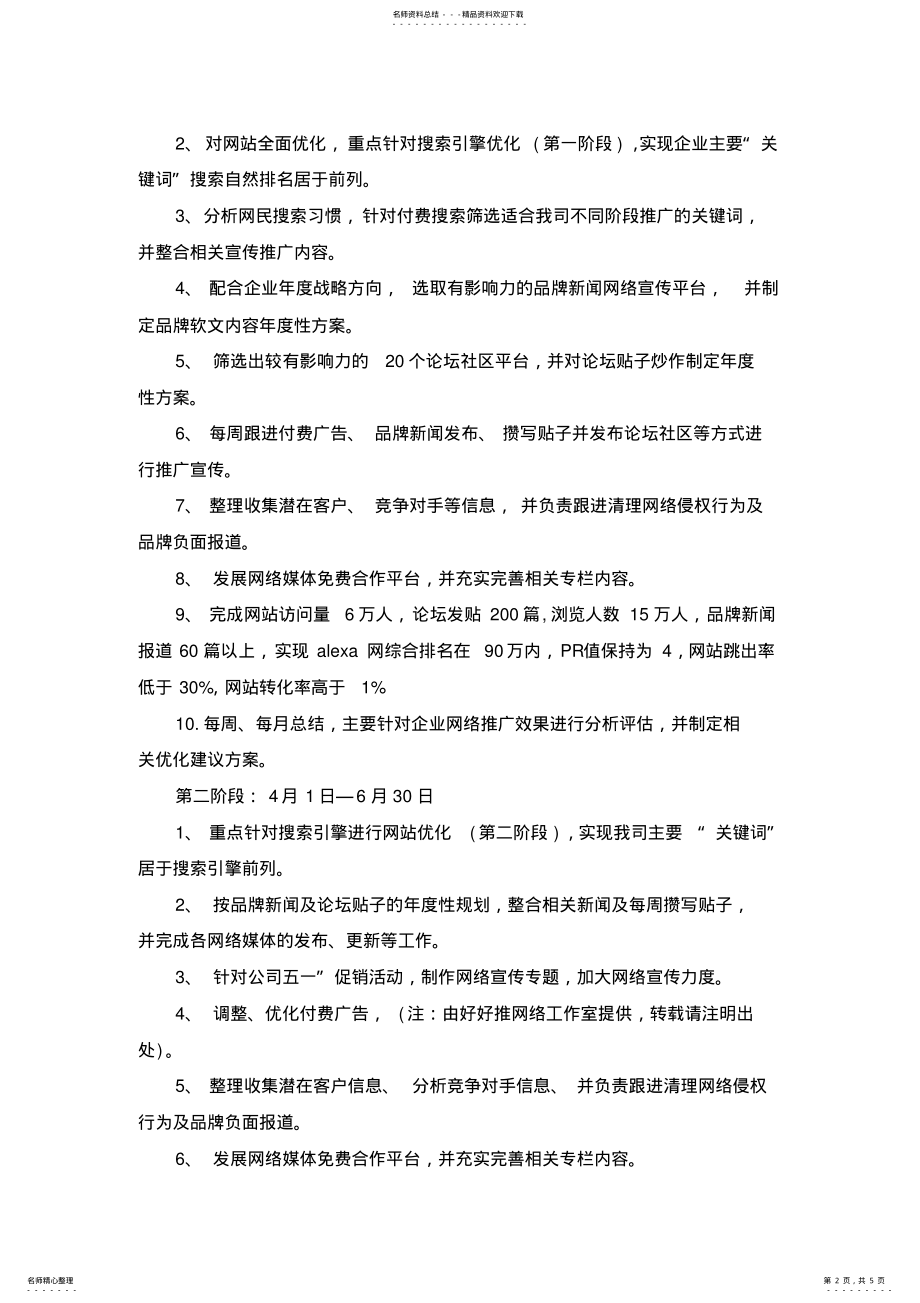 2022年品牌网络推广方案 .pdf_第2页