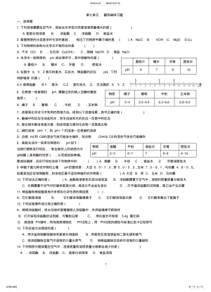 2022年酸和碱练习题 .pdf