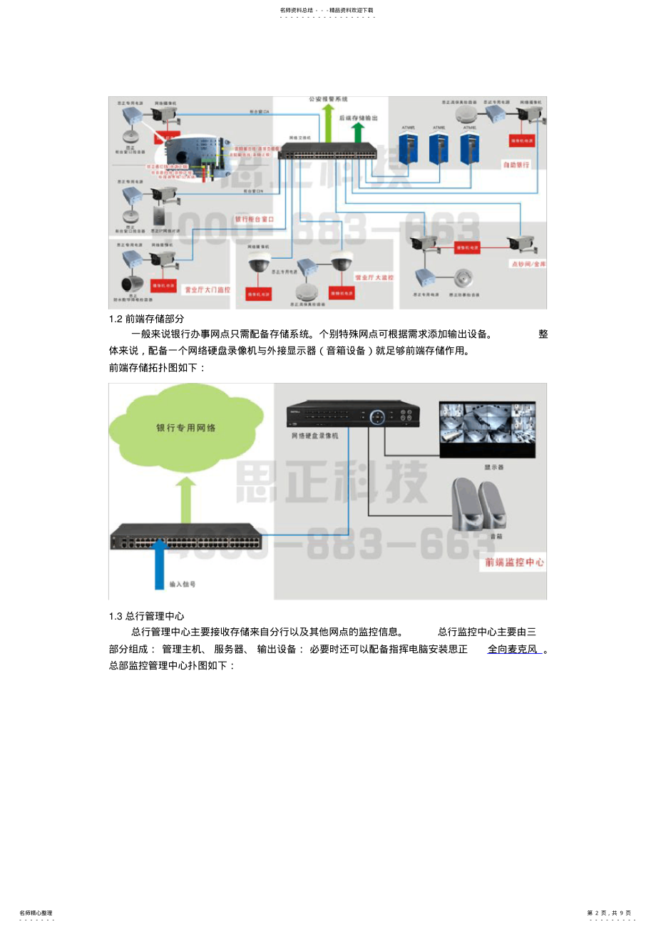 2022年银行IP网络音视频监控系统解决方案 .pdf_第2页