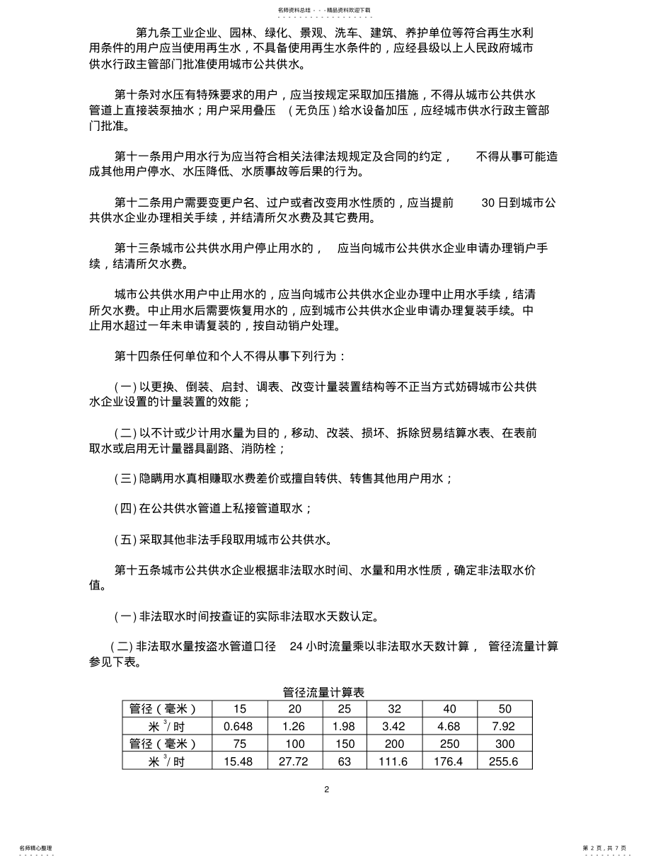 2022年唐山市城市供水管理条例实施细则 .pdf_第2页