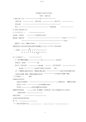 2022年选修三《现代生物技术专题》必背知识点.docx