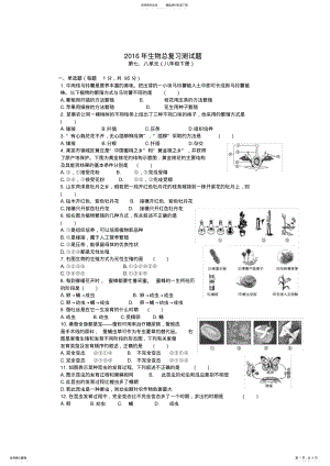 2022年八年级下册生物测试题 .pdf