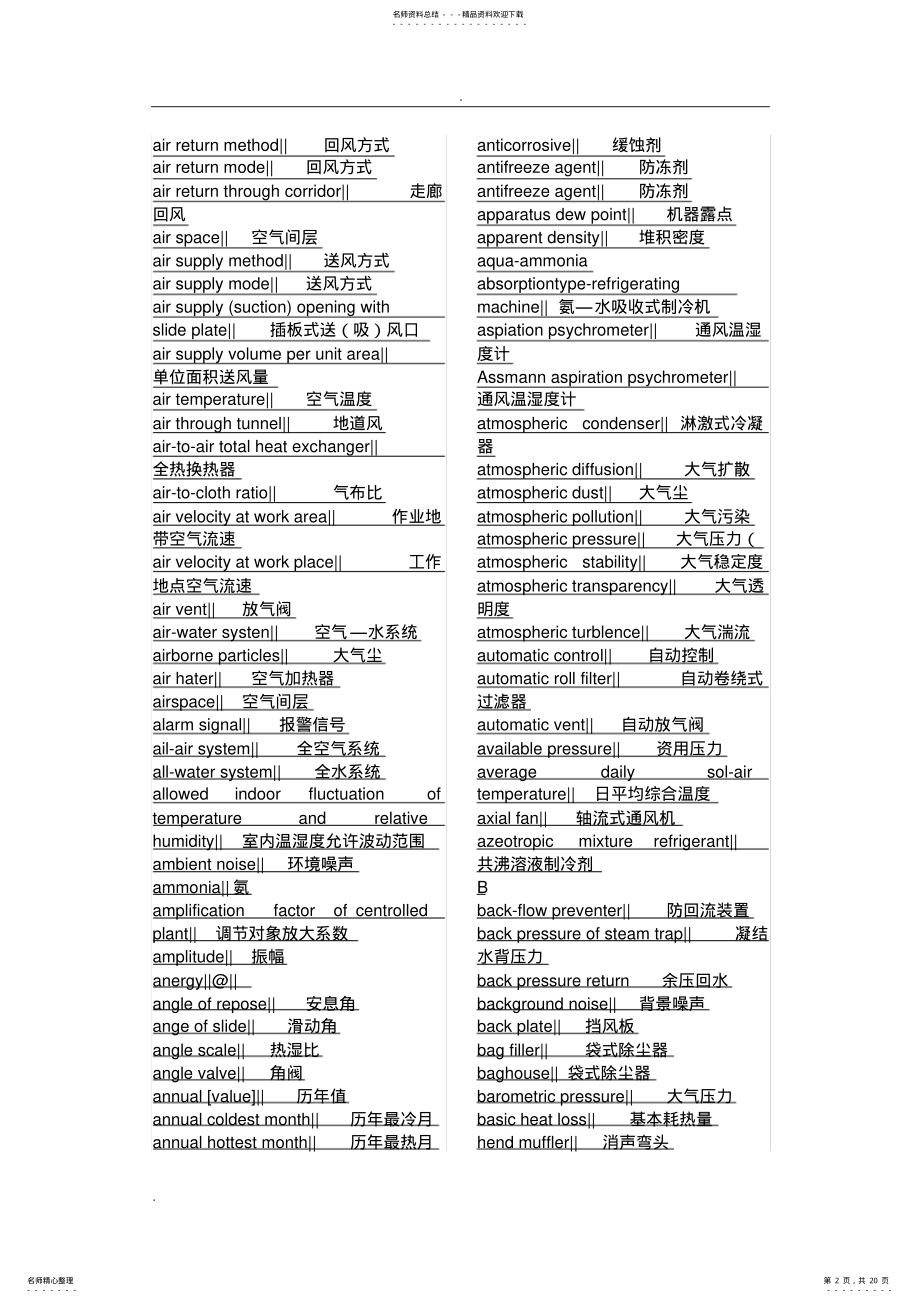 2022年采暖通风与空气调节术语标准英汉对照索引 .pdf_第2页