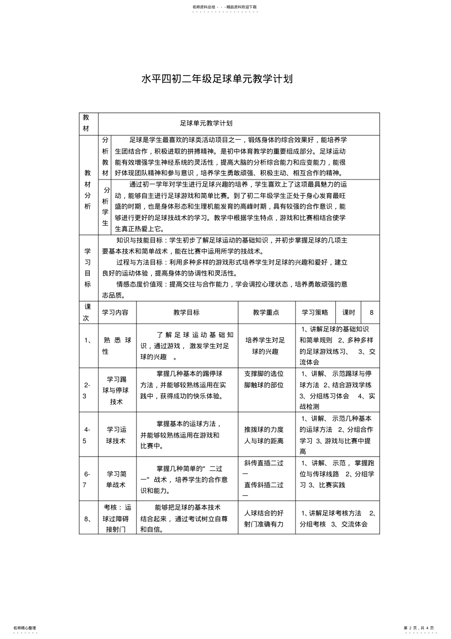 2022年足球课教学设计 .pdf_第2页