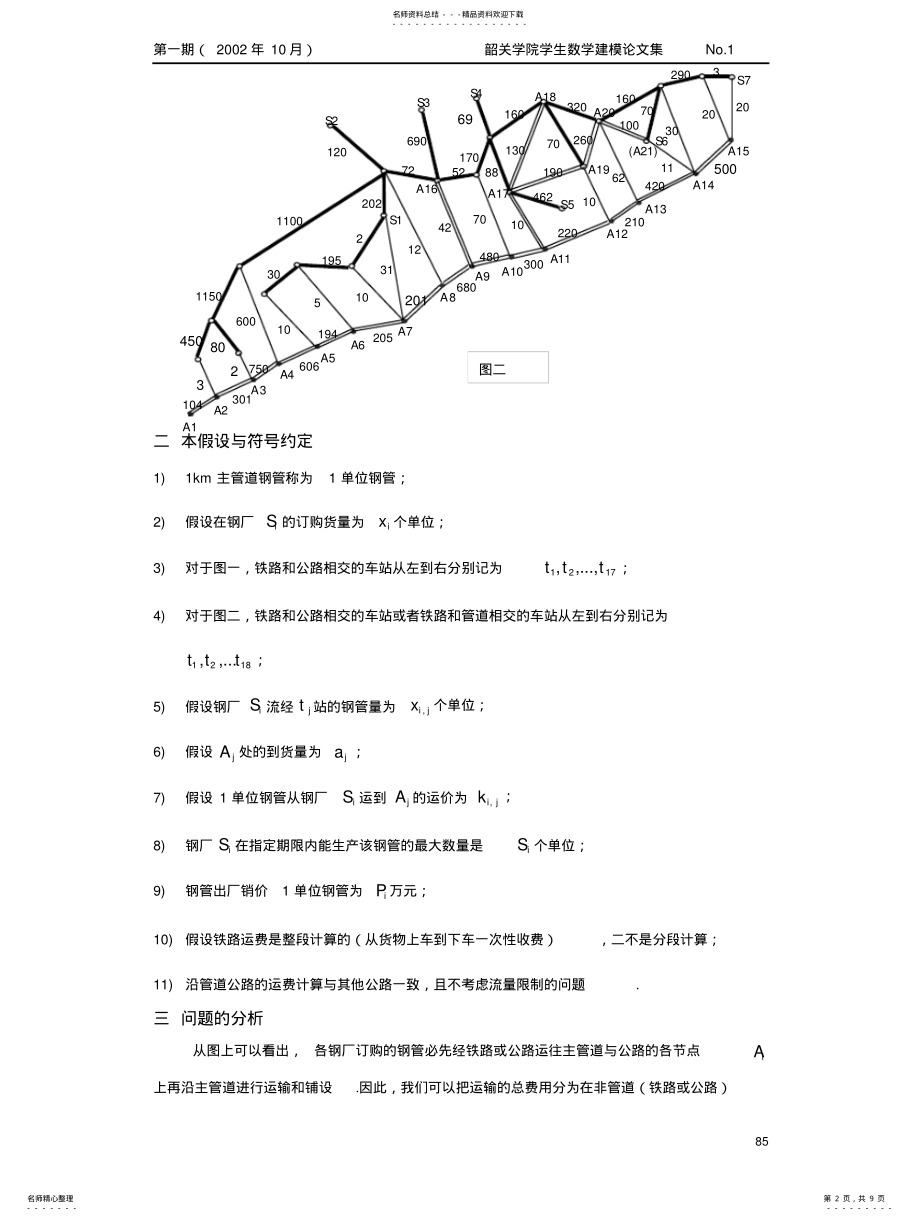 2022年钢管订购和运输的规划模型 .pdf_第2页