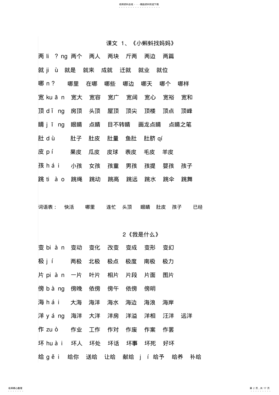 2022年部编新人教版二年级语文上册 2.pdf_第2页