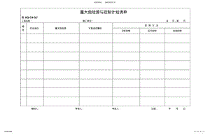 2022年重大危险源与控制计划清单 .pdf