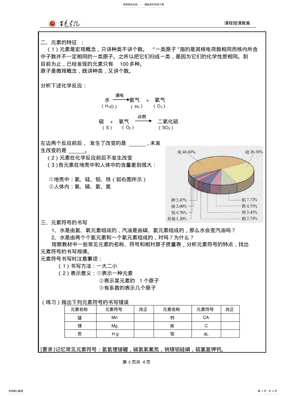 2022年初中《元素》教案 .pdf_第2页