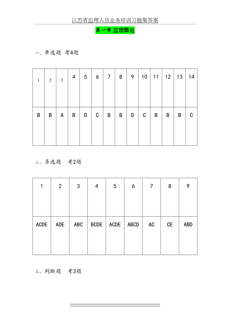 江苏省监理人员业务培训习题集答案.doc_第2页