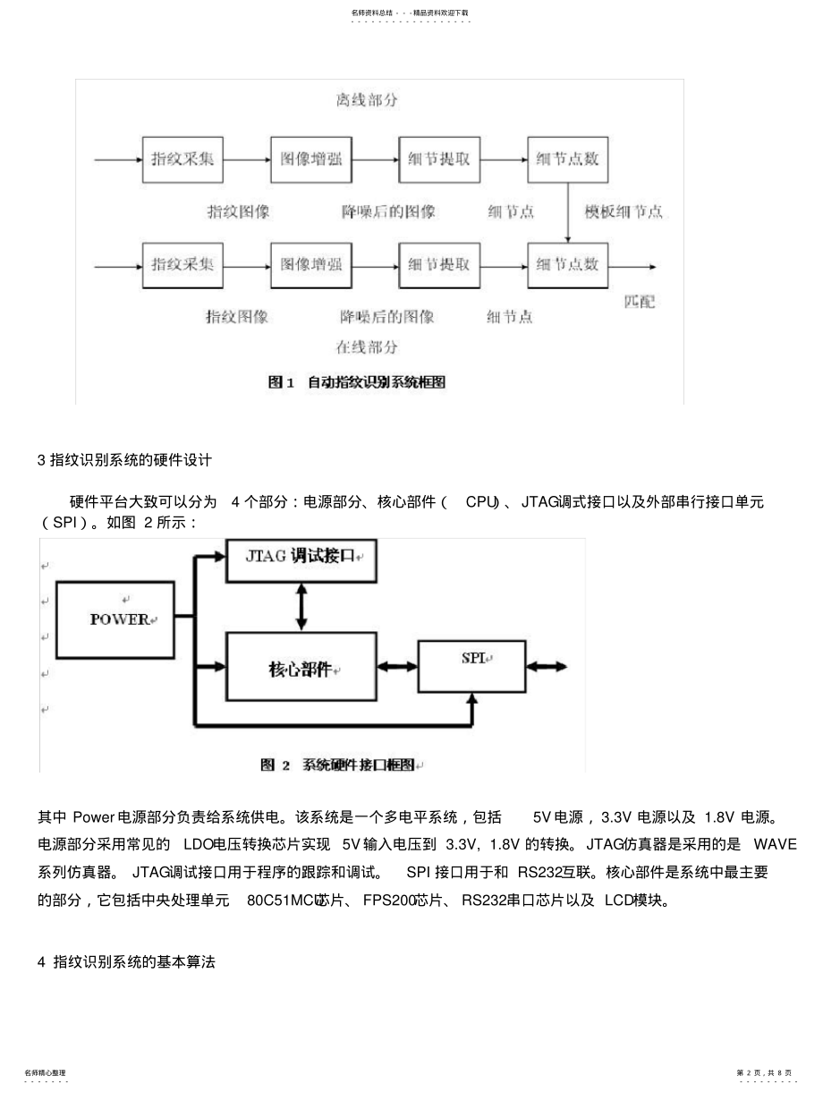 2022年单片机指纹识别系统及其算法设计与实现 .pdf_第2页