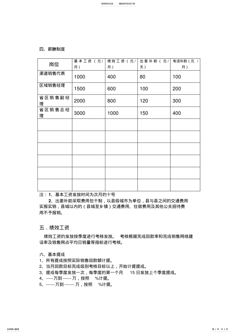 2022年销售部薪酬制度o .pdf_第2页