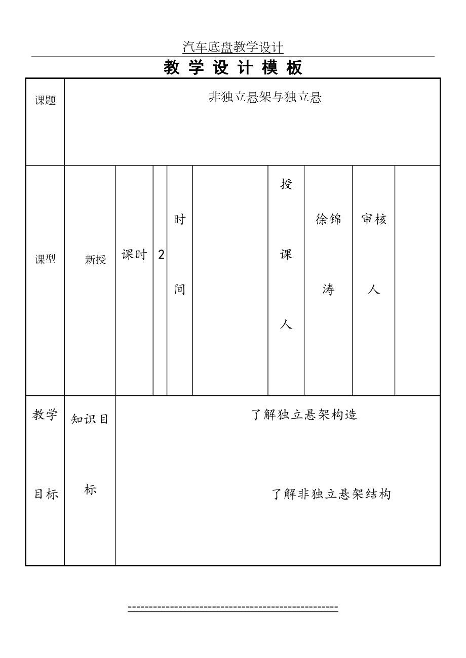 汽车底盘教学设计.doc_第2页