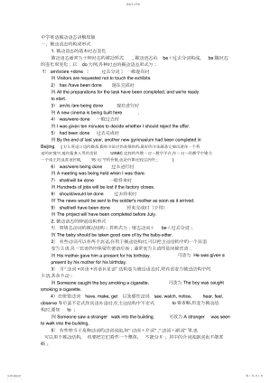 2022年初中英语被动语态讲解原版.docx