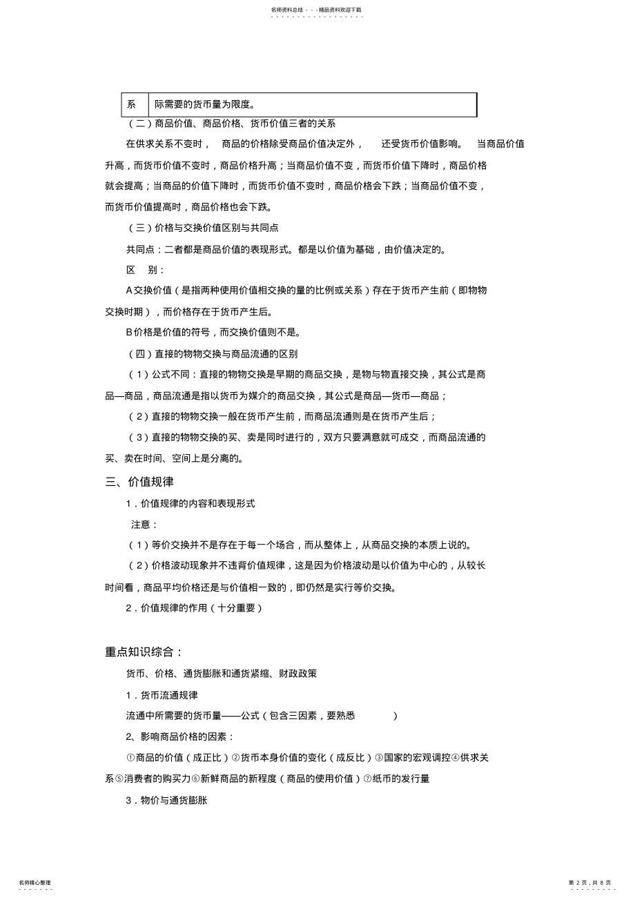 2022年银行考试经济常识重点 .pdf_第2页