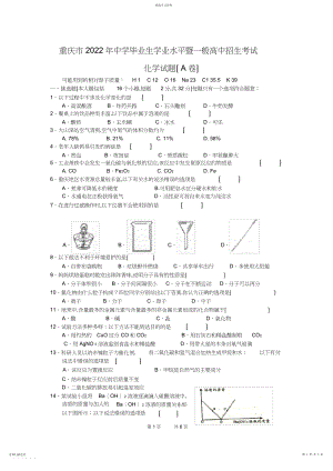 2022年重庆市年中考化学试卷.docx