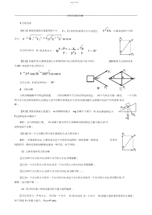 2022年力的合成和分解练习题及答案.docx