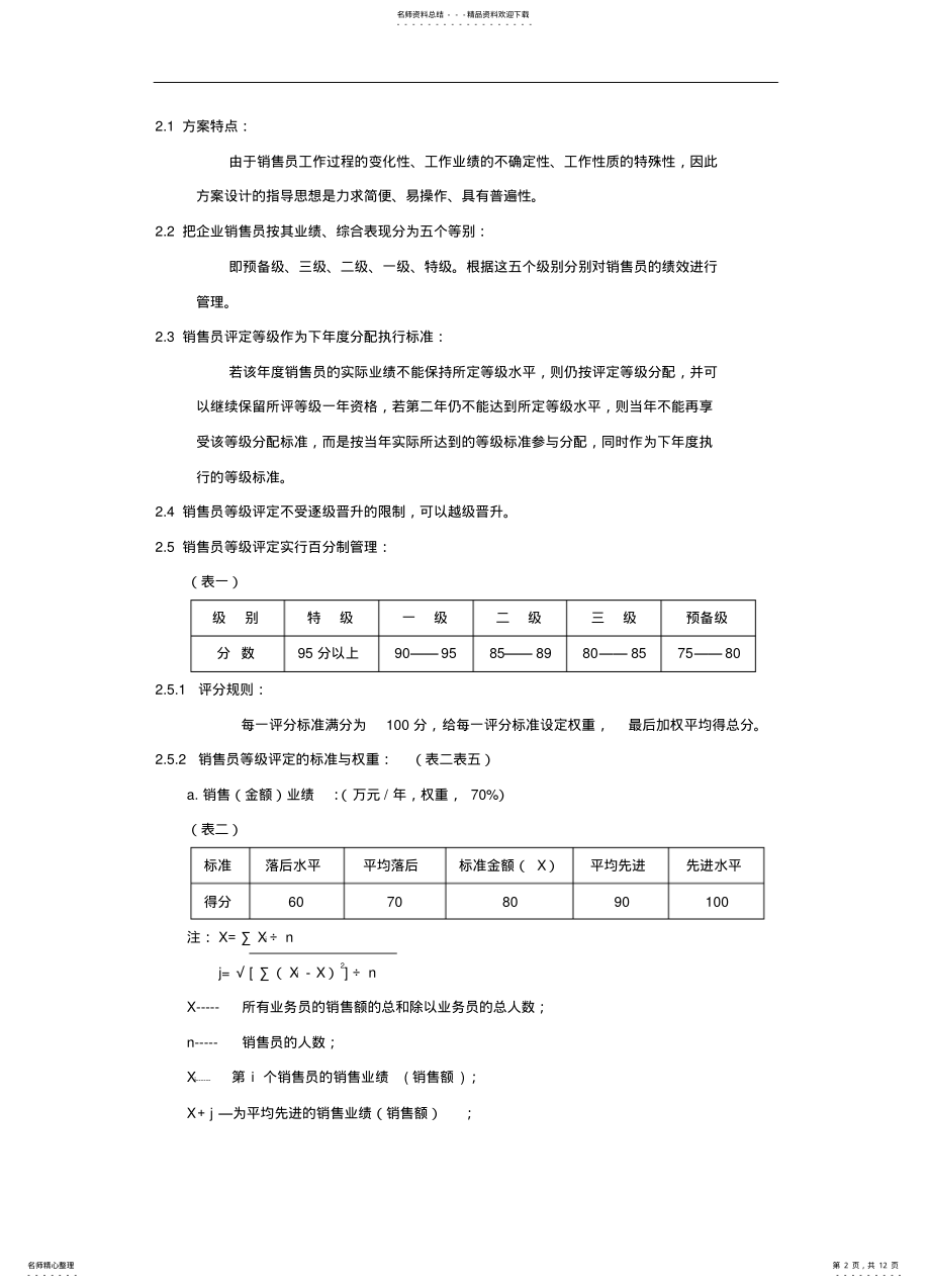 2022年销售部的绩效评估与薪酬管理 .pdf_第2页