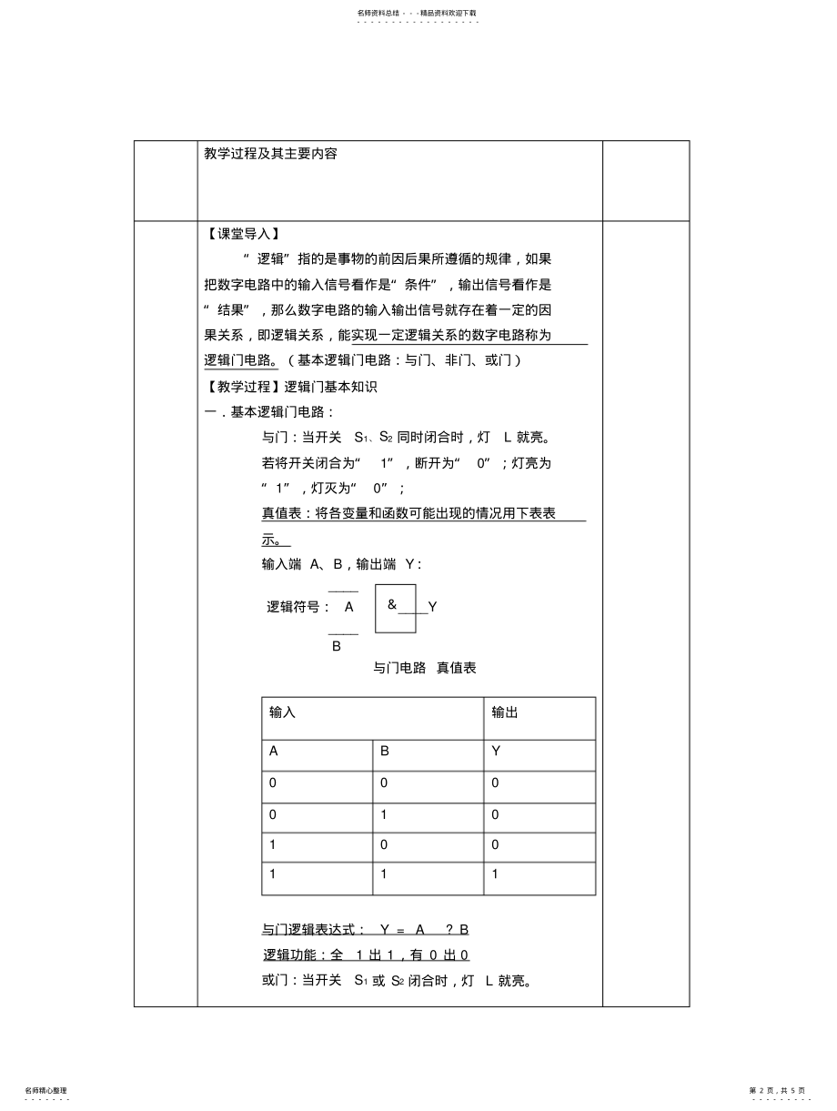 2022年逻辑门电路教案 .pdf_第2页