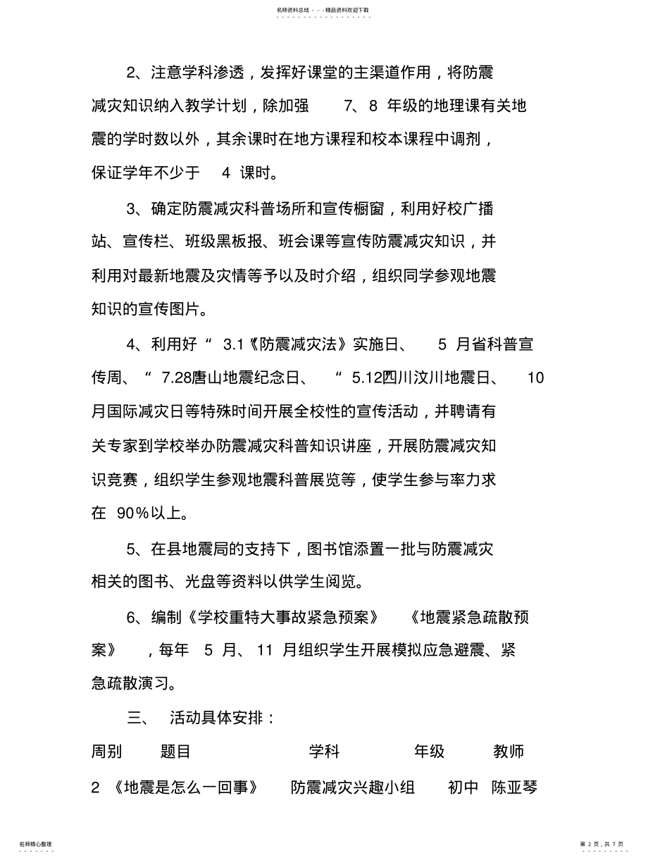 2022年防震减灾兴趣小组活动计划 .pdf_第2页