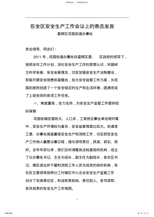 2022年在全区安全生产工作会议上的表态发言 .pdf