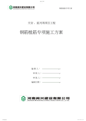 2022年钢筋植筋专项施工方案.docx