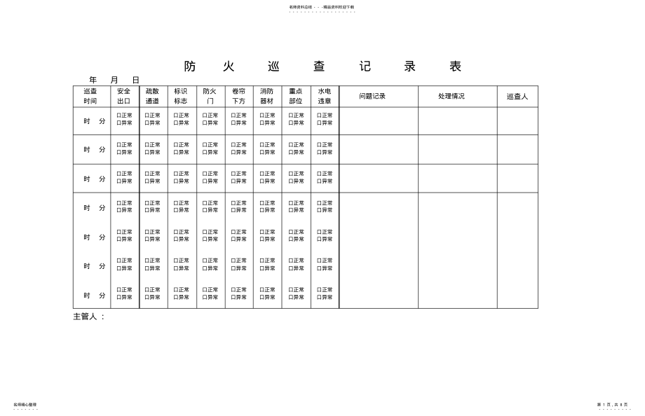 2022年防火巡查记录 2.pdf_第1页