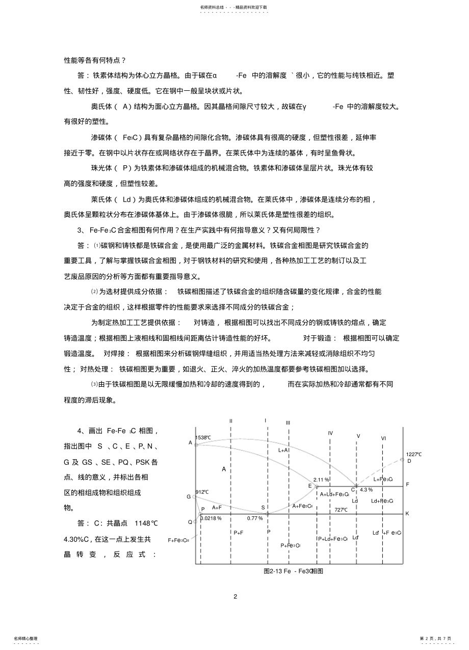 2022年铁碳相图习题参考答 .pdf_第2页