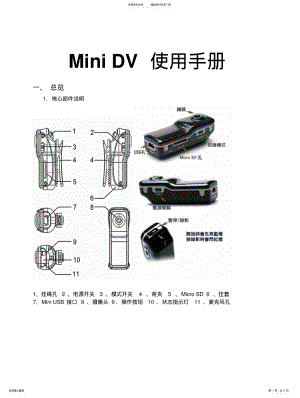 2022年迷你DV使用说明书 .pdf