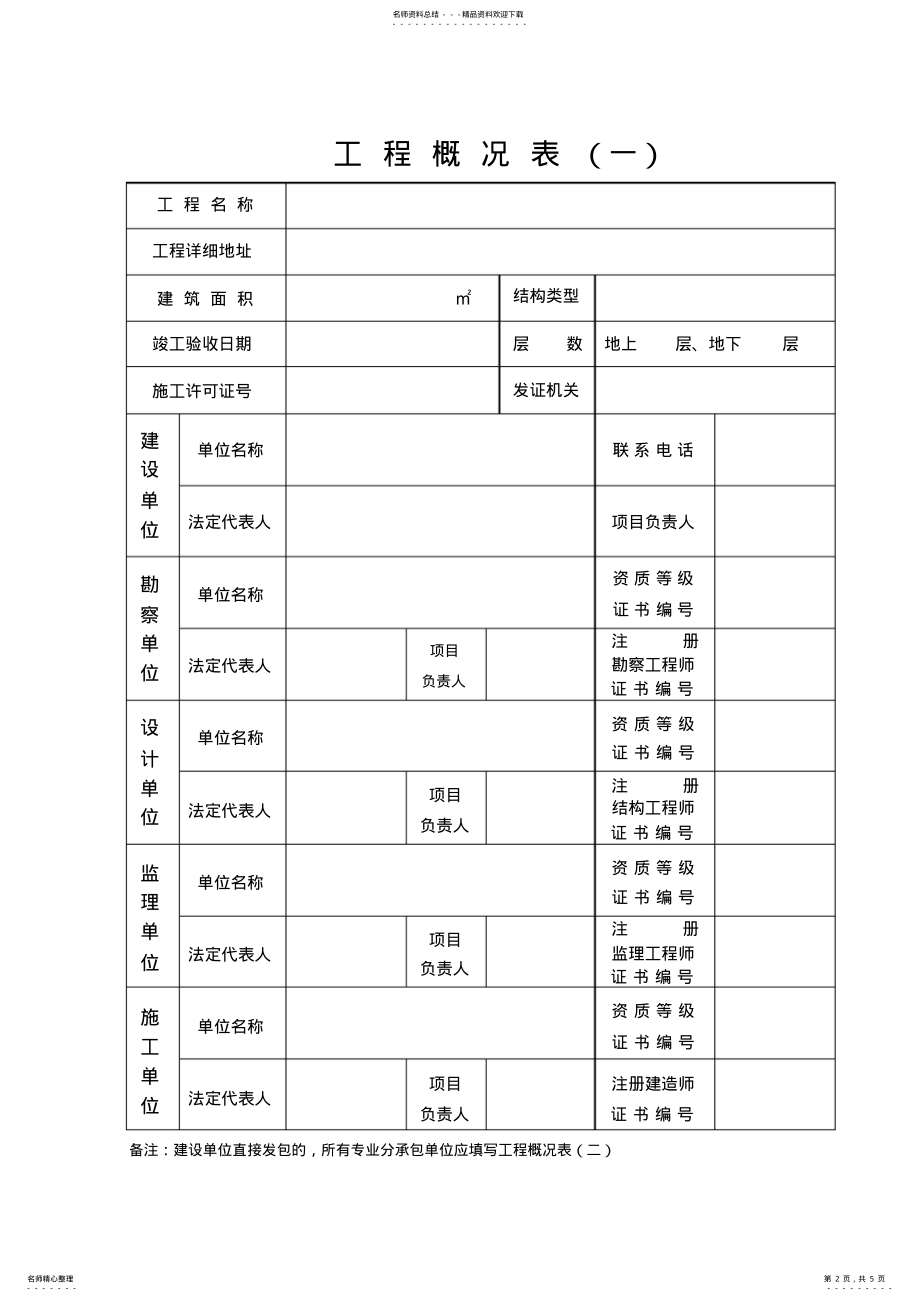 2022年陕西省工程竣工备案表资料 .pdf_第2页