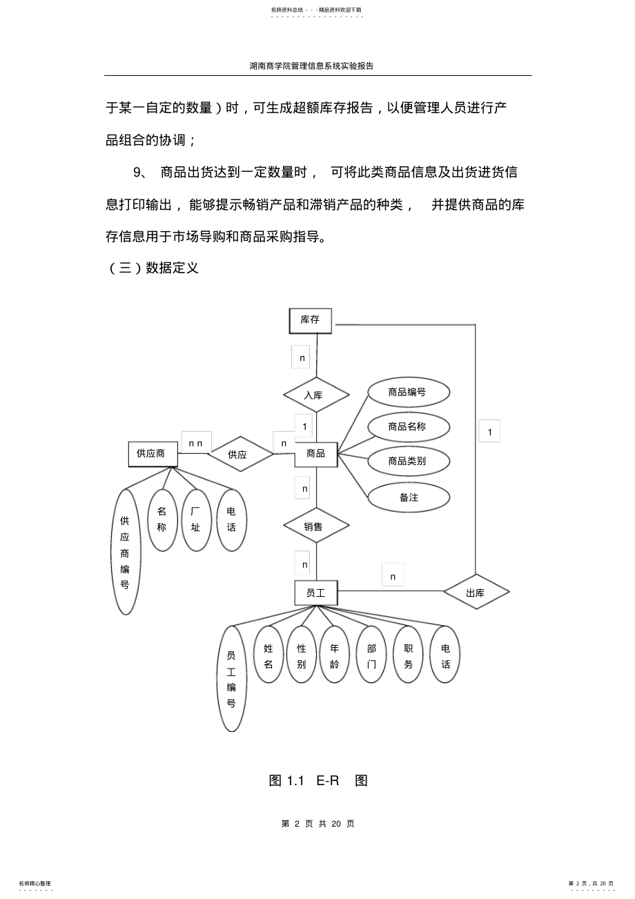 2022年超市商品管理信息系统数据库设计 .pdf_第2页