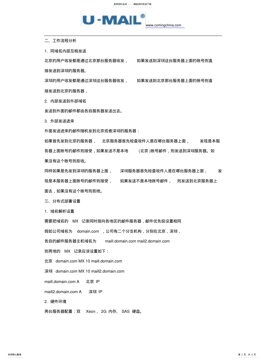 2022年邮件服务器分布式部署方案 .pdf_第2页