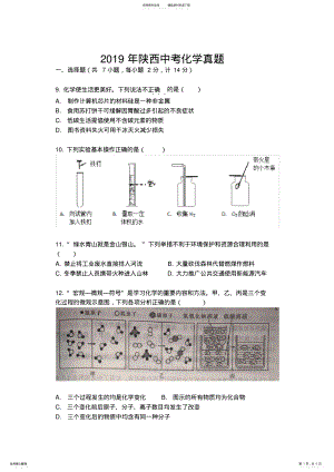 2022年陕西中考化学真题 .pdf