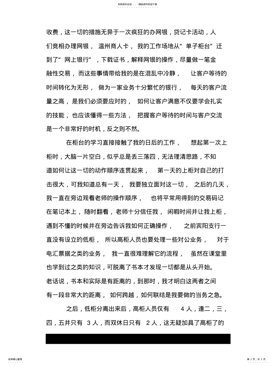 2022年银行大堂引导员个人总结 .pdf_第2页