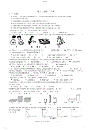 2022年压力与压强.docx