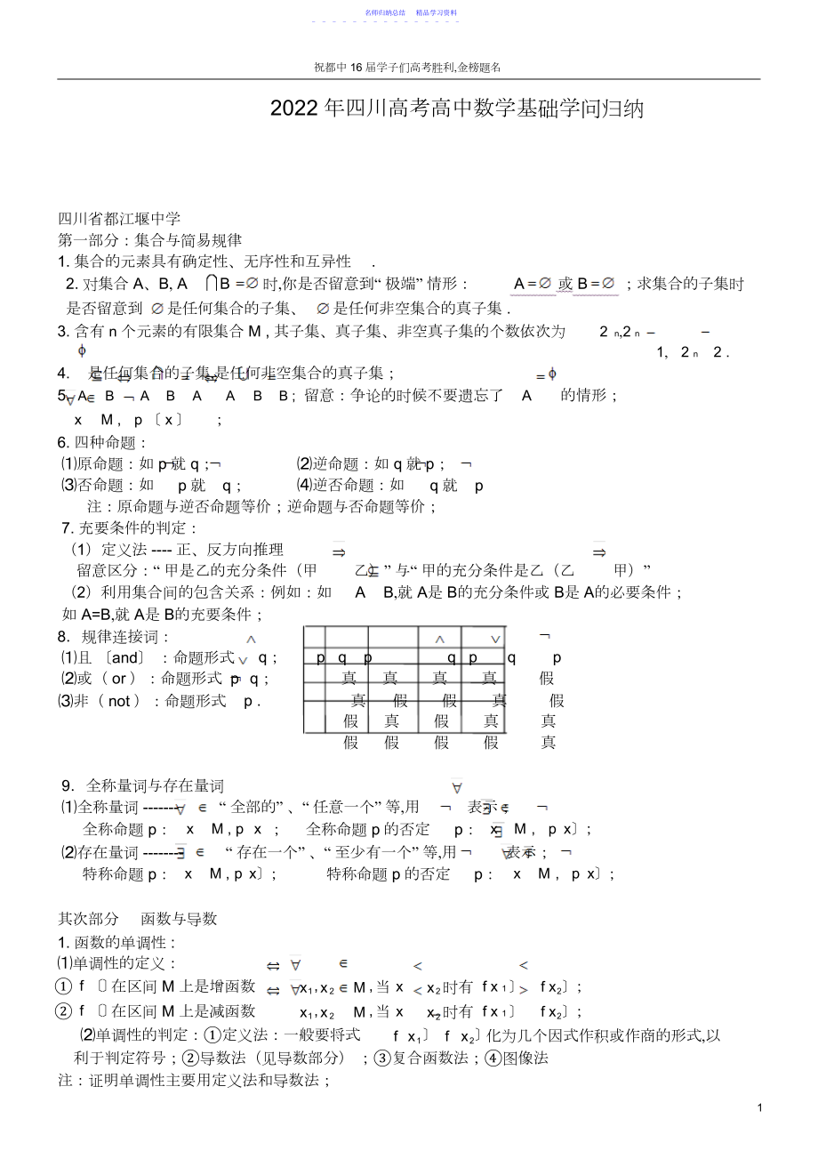 2022年四川高考高中数学基础知识归纳.docx_第1页