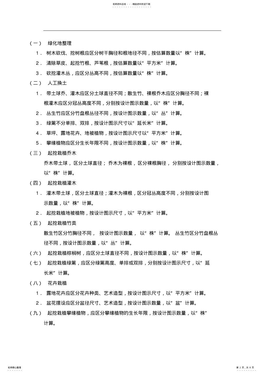 2022年园林定额工程量计算规则收集 .pdf_第2页