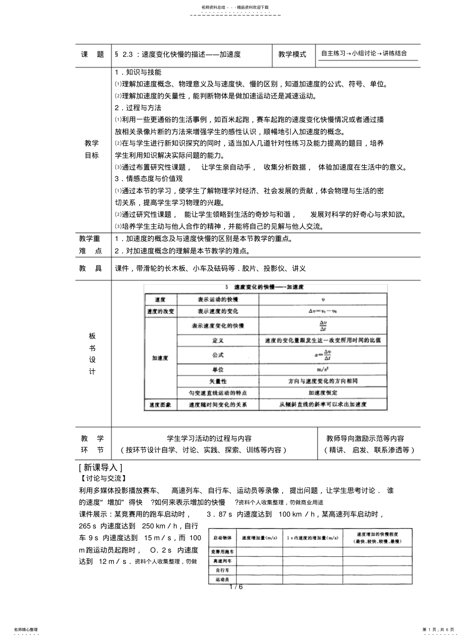 2022年速度变化快慢的描述――加速度 .pdf_第1页