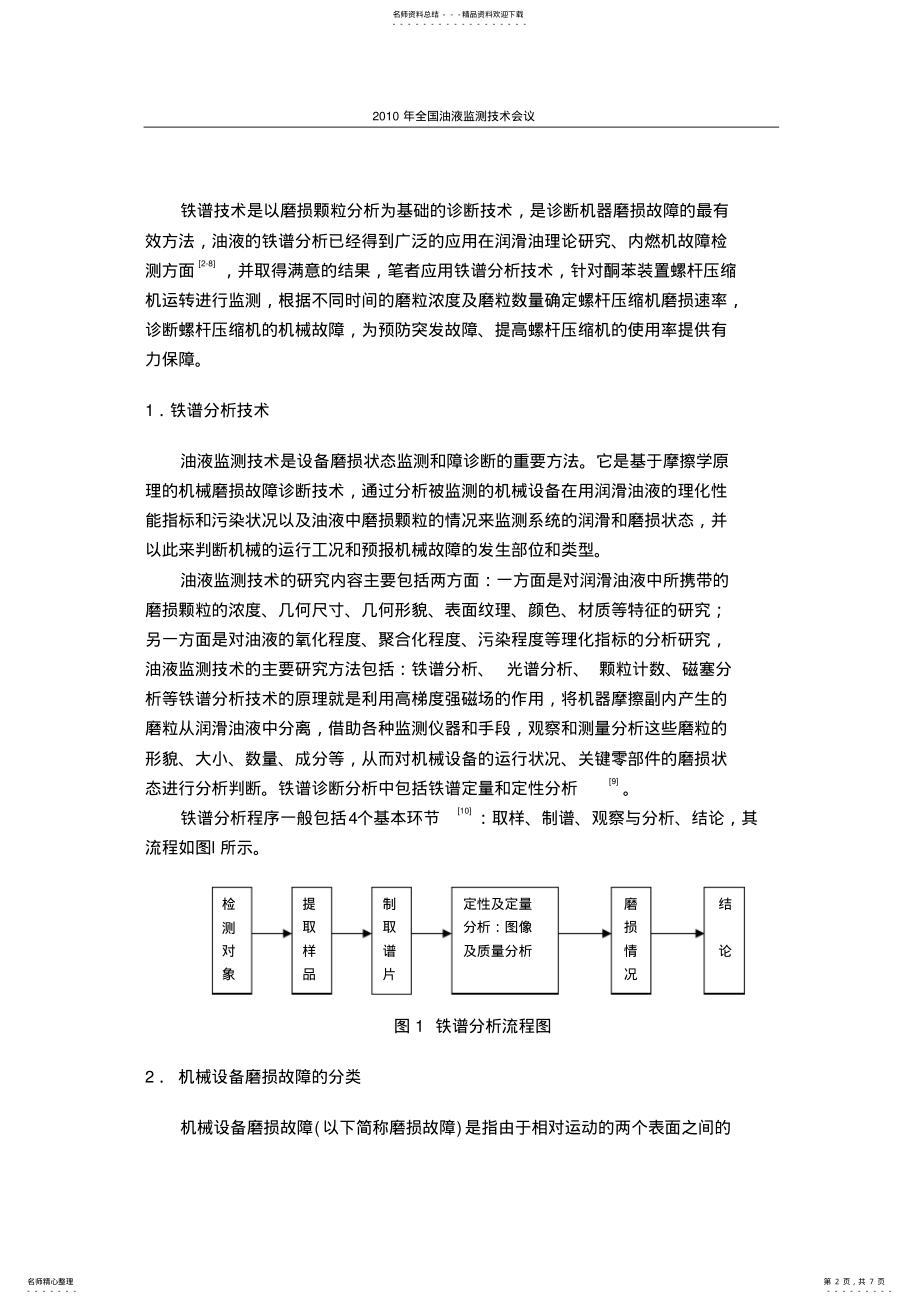 2022年铁谱分析技术及在螺杆压缩机故障诊断中的应用 .pdf_第2页