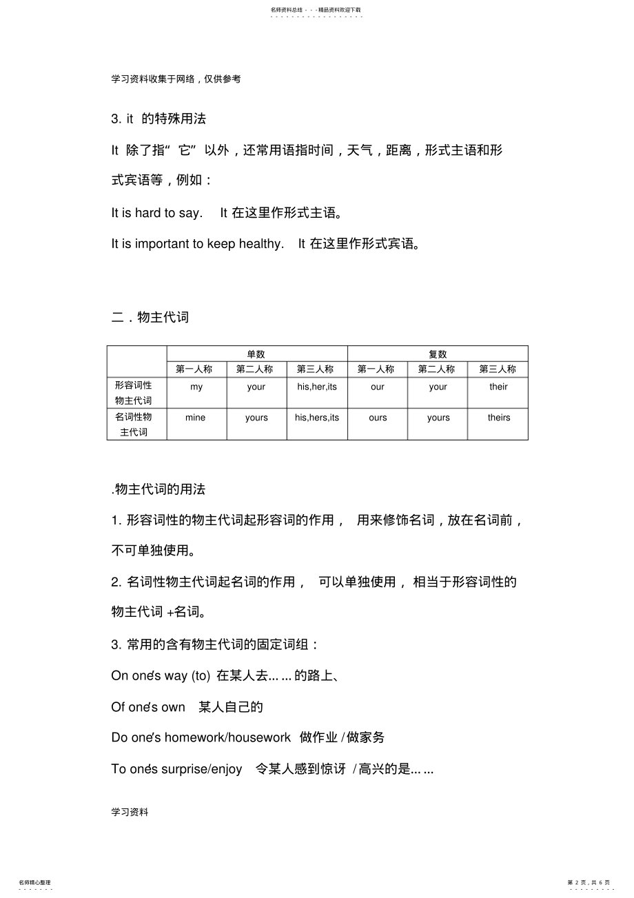 2022年初中英语代词用法总结 .pdf_第2页