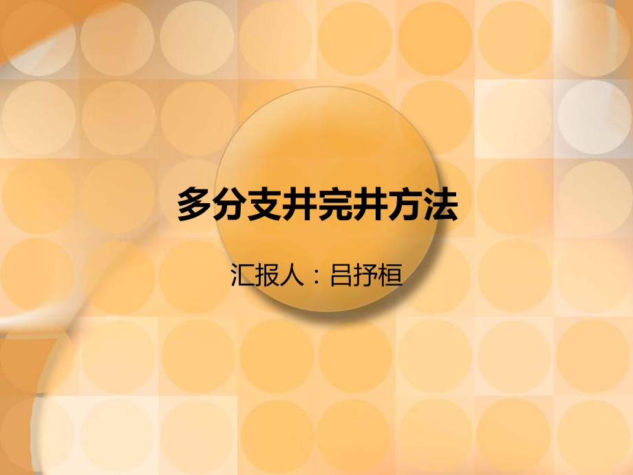 多分支井完井方法吕抒桓ppt课件.ppt_第1页