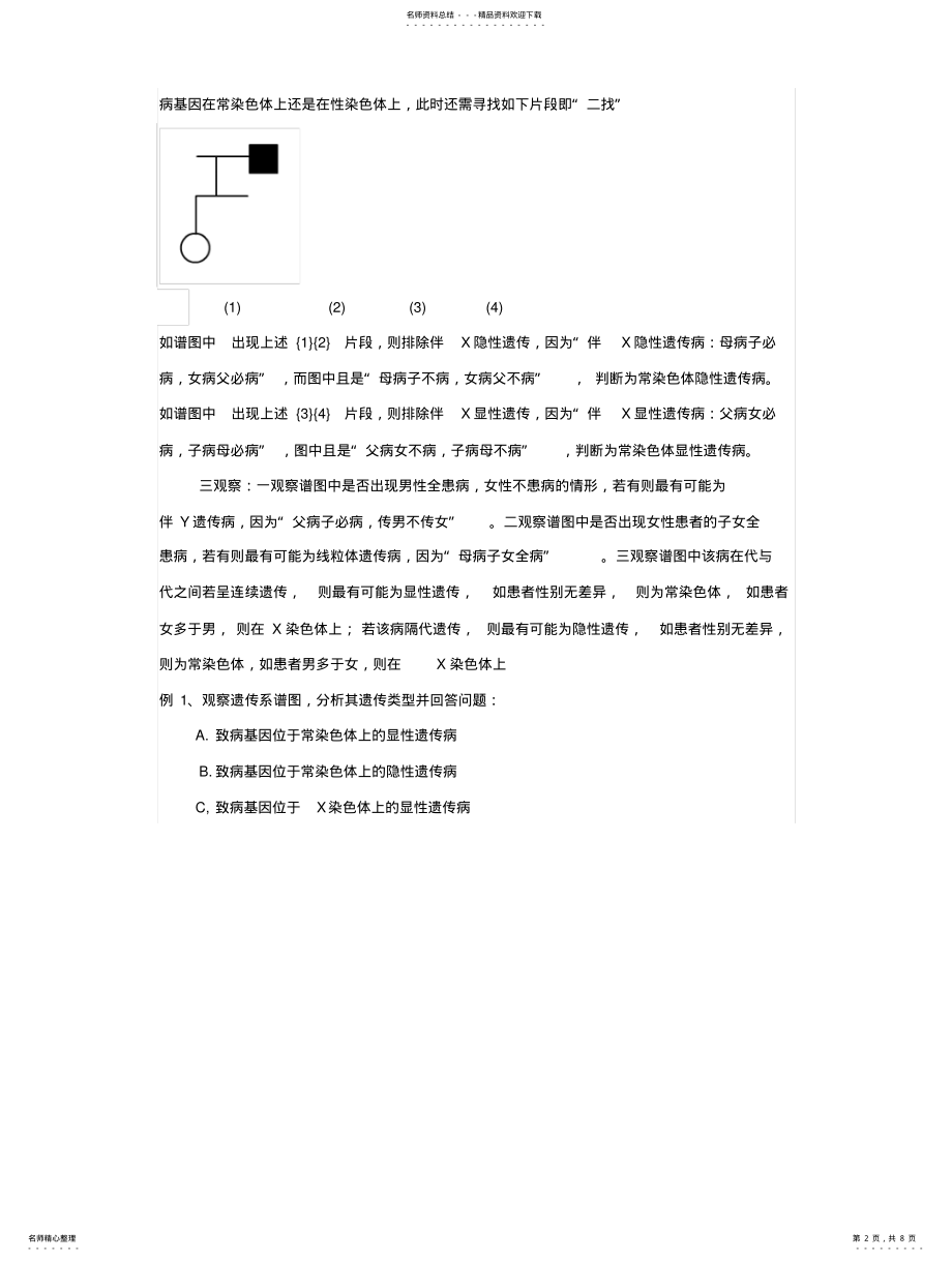 2022年遗传系谱图解题技巧 2.pdf_第2页