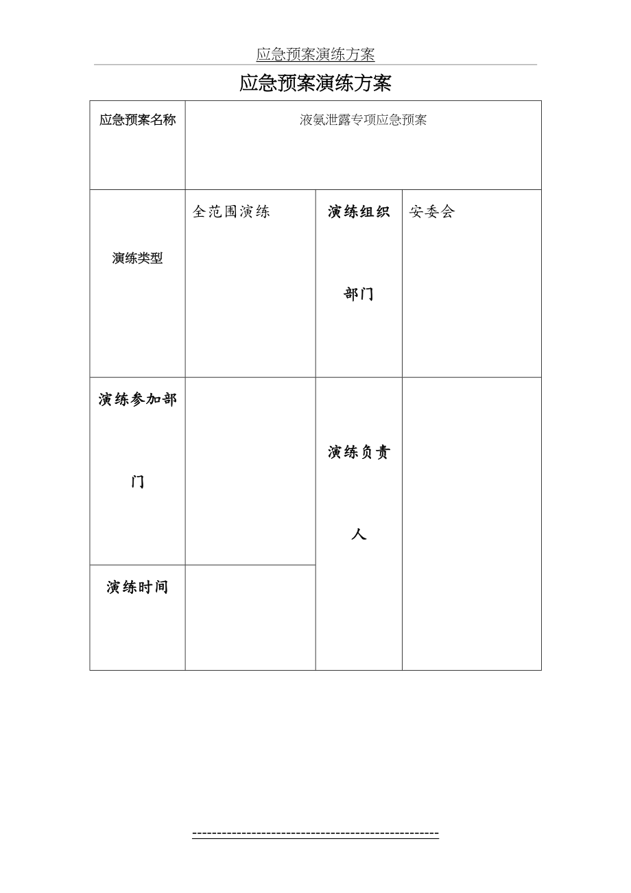 液氨泄漏应急救援演练方案及效果评估.doc_第2页