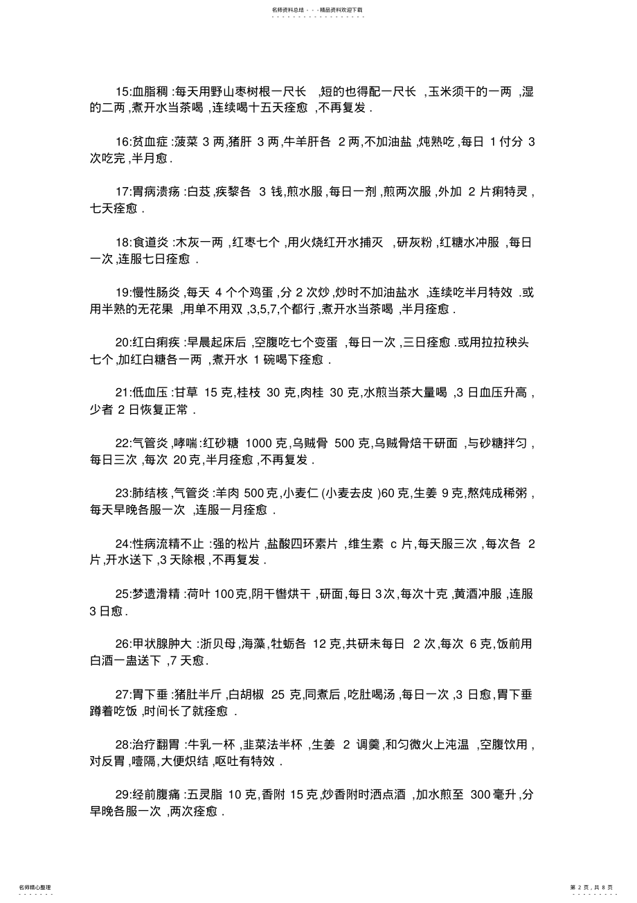 2022年转-华佗百病药方一定要收藏 .pdf_第2页